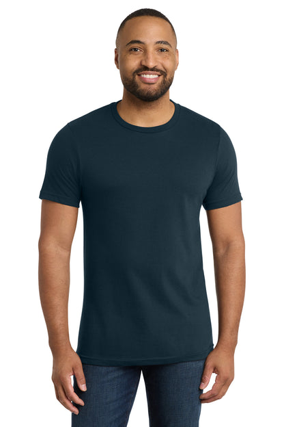 Front View of Navy Blue Port & Co Bouncer Tee PC600 plain