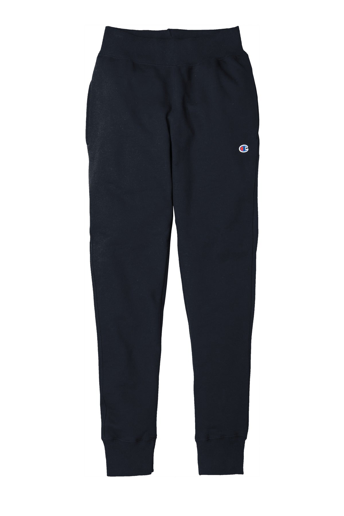 Front View of Navy Champion Reverse Weave Jogger RW25 plain