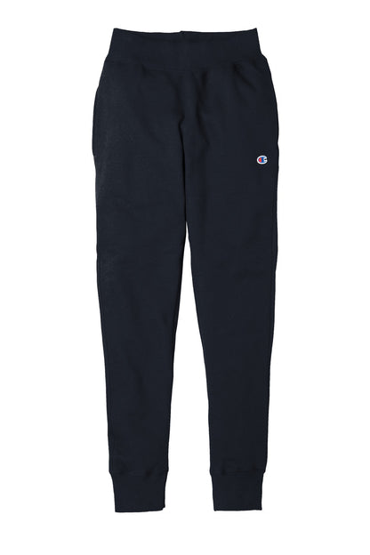Front View of Navy Champion Reverse Weave Jogger RW25 plain