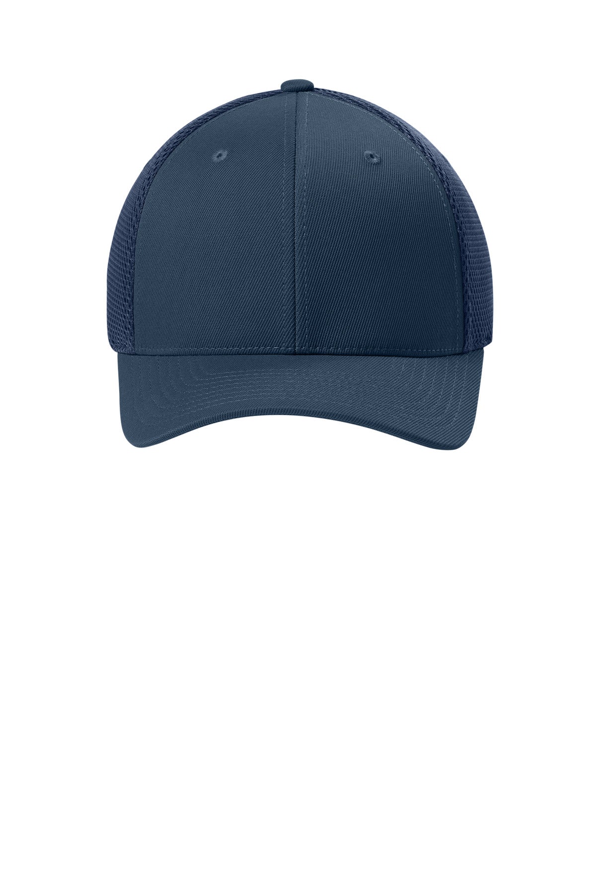 Front View of Navy Flexfit Ultrafiber Airmesh Cap FF6533 plain