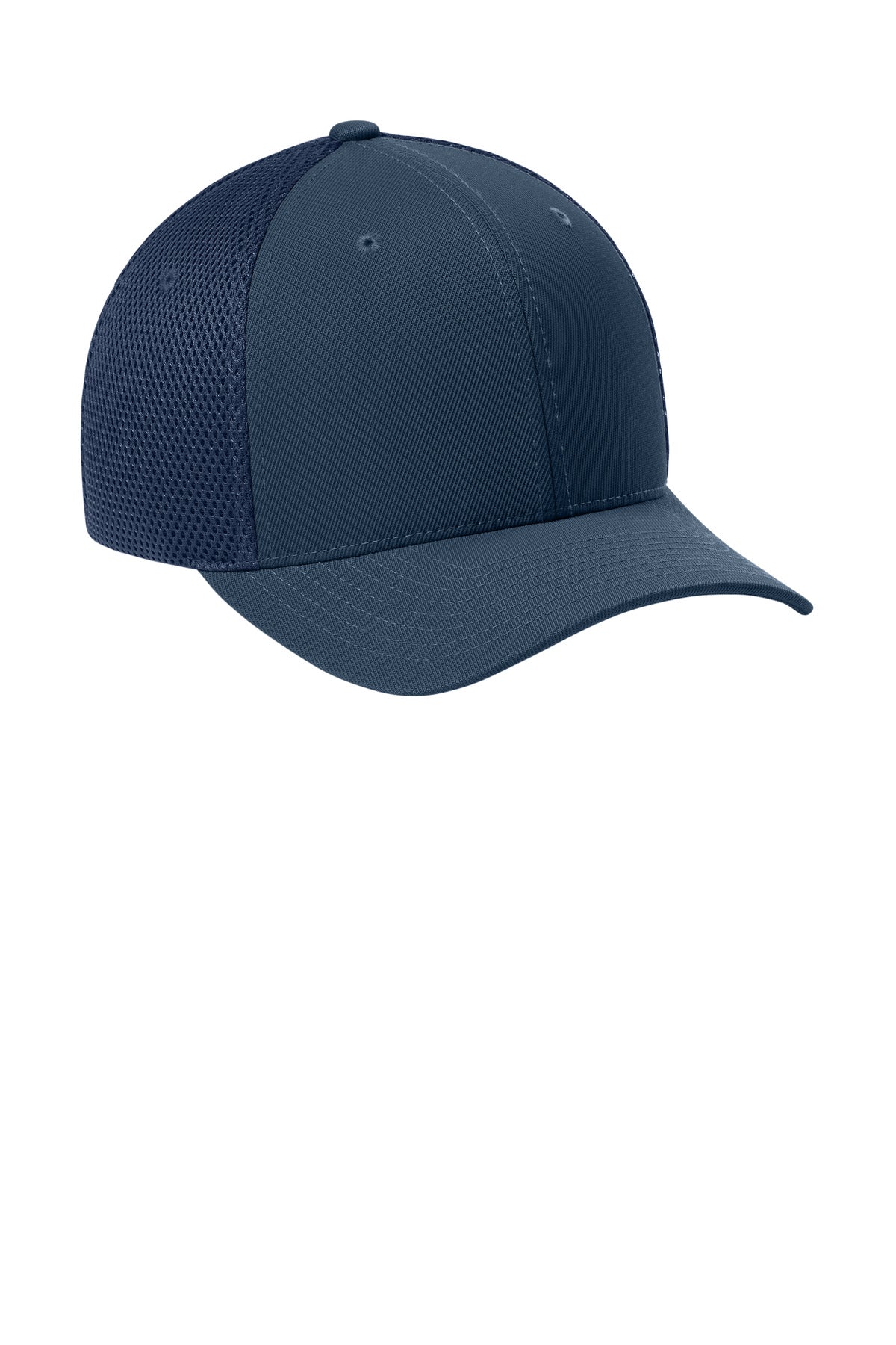 Front View of Navy Flexfit Ultrafiber Airmesh Cap FF6533 plain