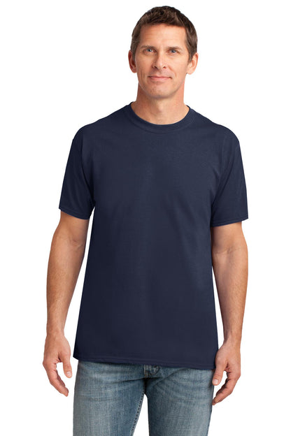 Front View of Navy Gildan Gildan Performance T-Shirt. 42000 plain