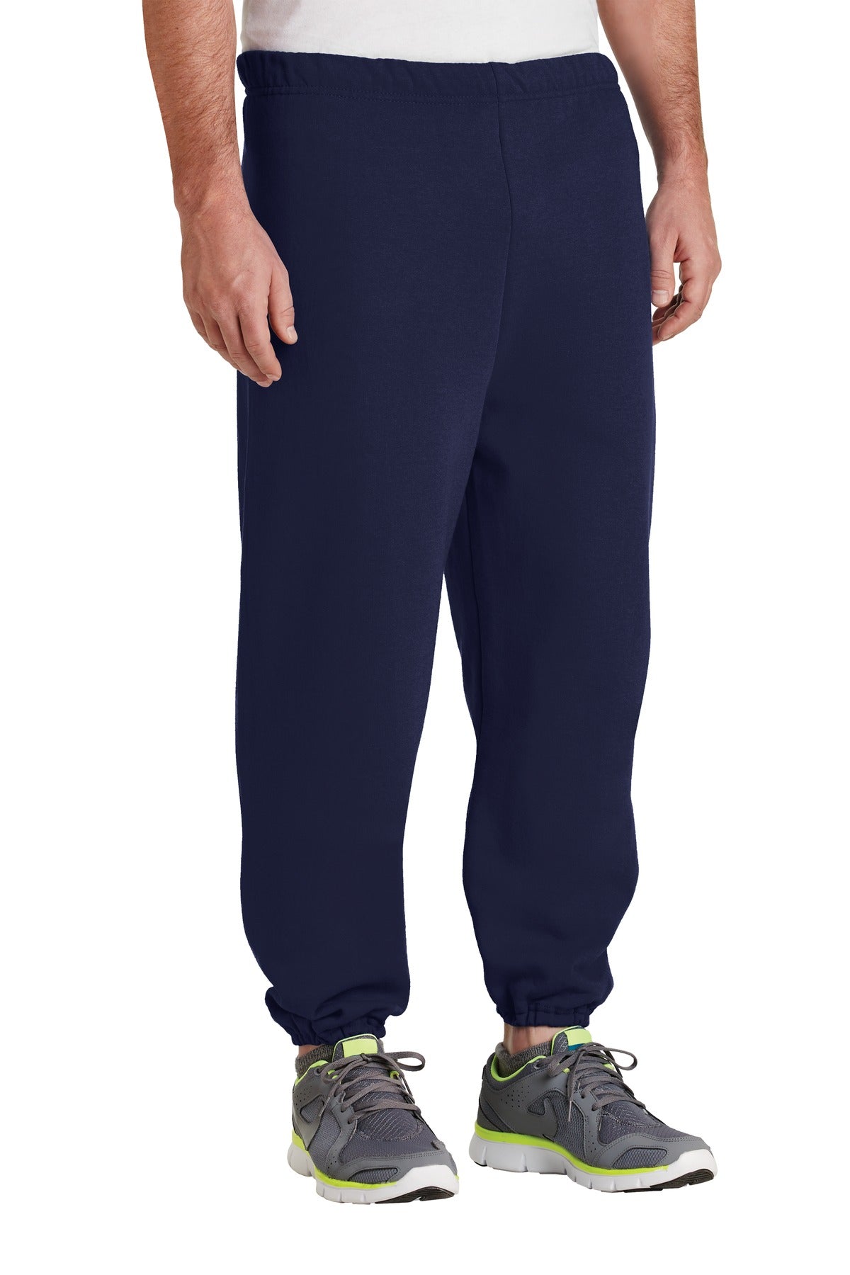 Front View of Navy Jerzees - NuBlend Sweatpant. 973M plain