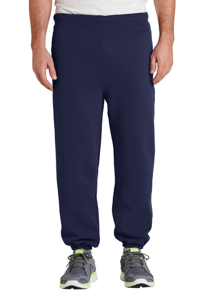 Front View of Navy Jerzees - NuBlend Sweatpant. 973M plain