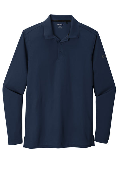 Front View of Navy OGIO Caliber2.0 Long Sleeve OG105 plain