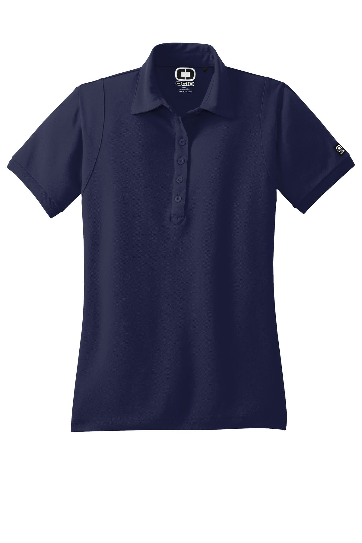 Front View of Navy OGIO - Jewel Polo. LOG101 plain