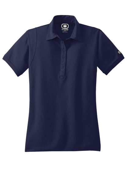 Front View of Navy OGIO - Jewel Polo. LOG101 plain