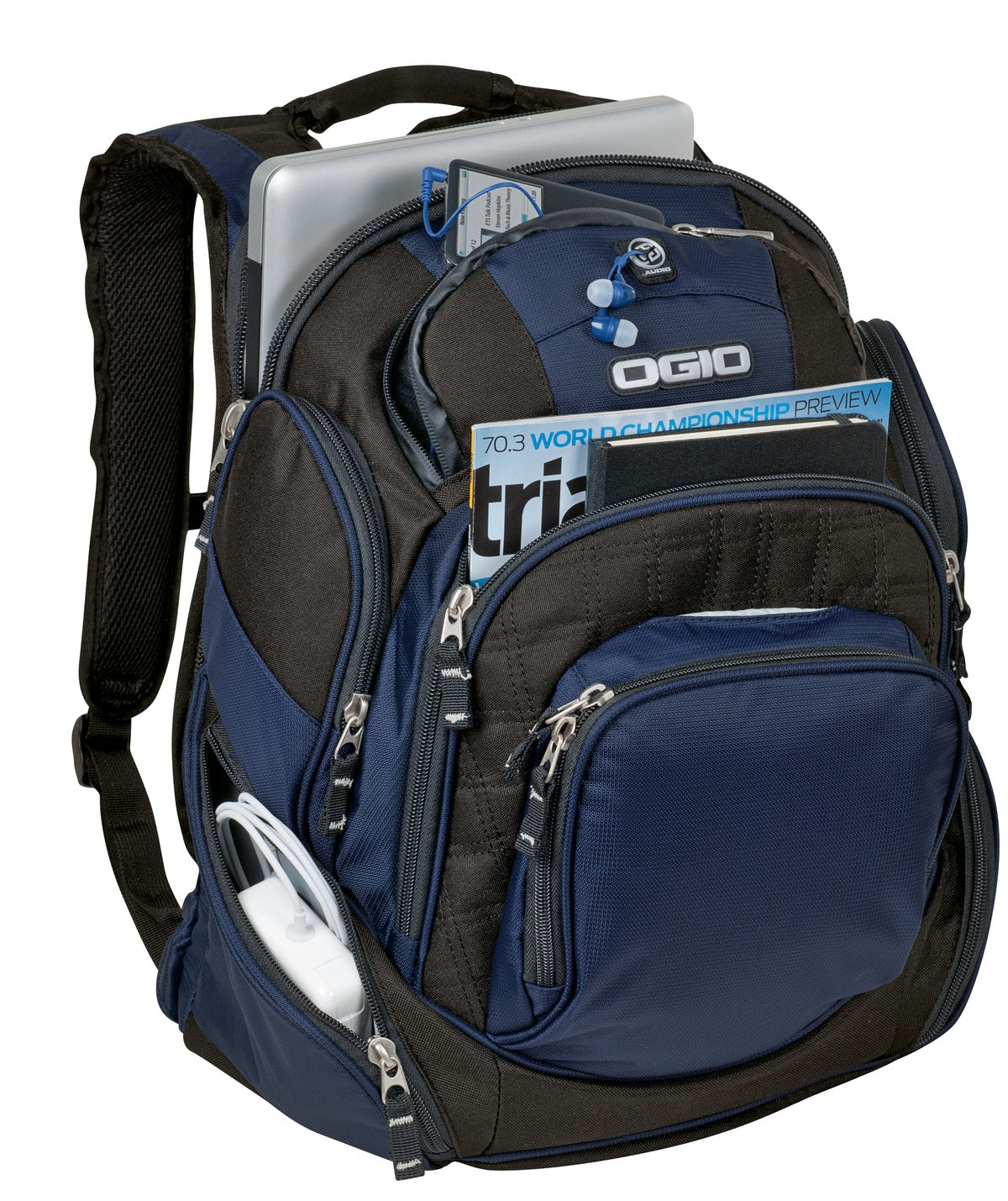 Front View of Navy OGIO - Mastermind Pack. 108091