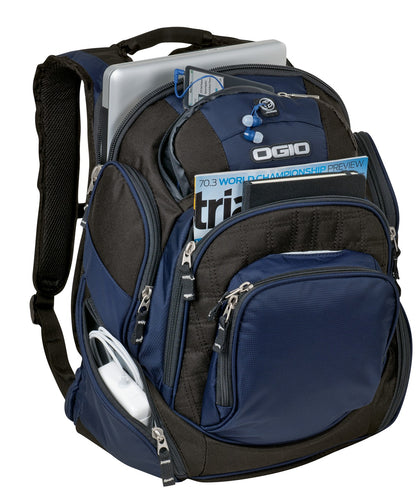 Front View of Navy OGIO - Mastermind Pack. 108091
