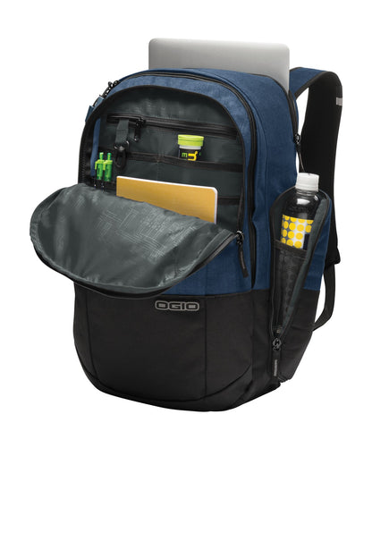 Front View of Navy OGIO Rockwell Pack. 411072 plain
