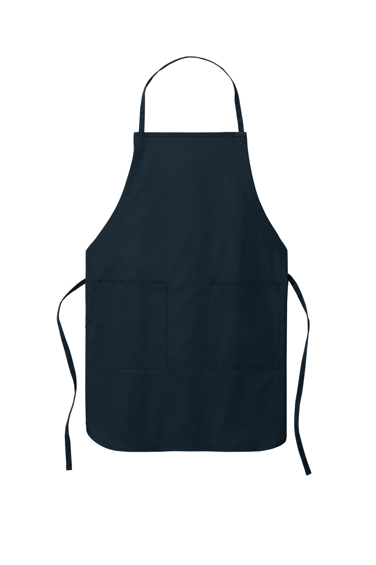Front View of Navy Port Authority Full-Length Apron. A520 plain