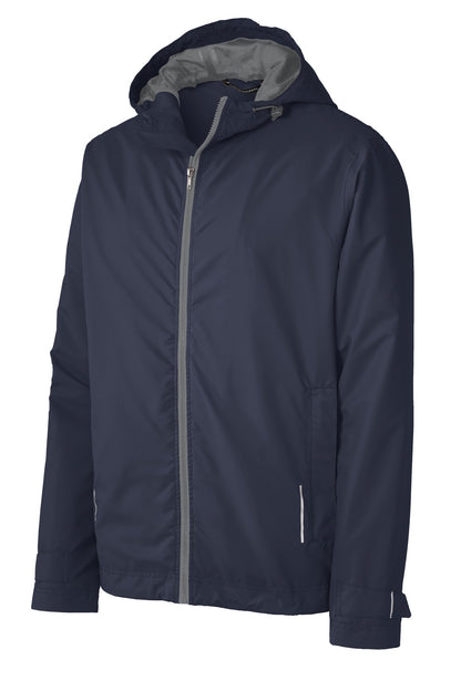 Front View of Navy Port Authority Northwest Slicker. J7710 plain