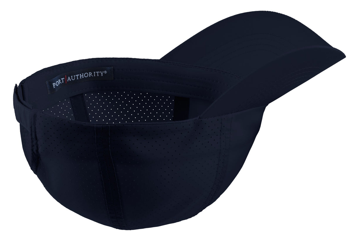 Front View of Navy Port Authority Perforated Cap. C821 plain