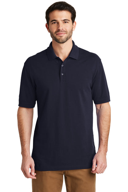 Front View of Navy Port Authority Tall EZCotton Polo TK8000 plain