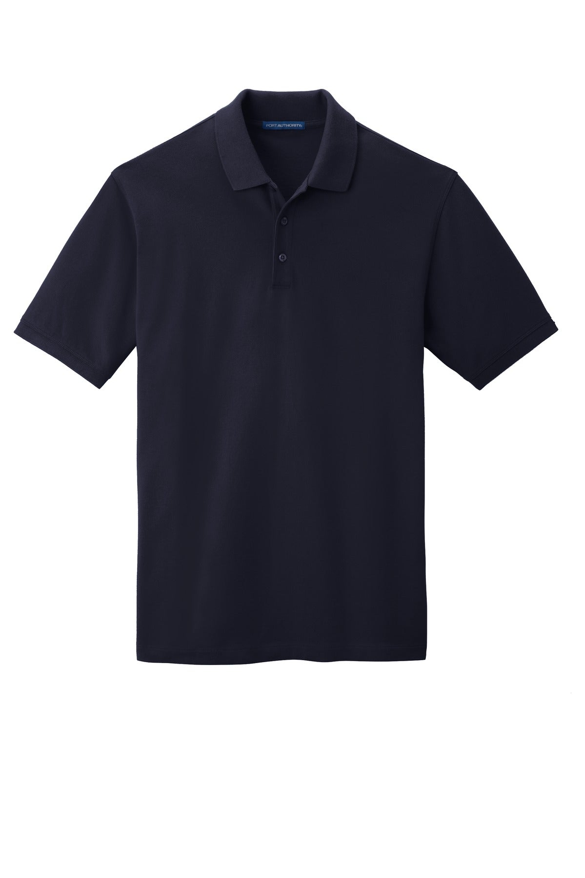 Front View of Navy Port Authority Tall EZCotton Polo TK8000 plain