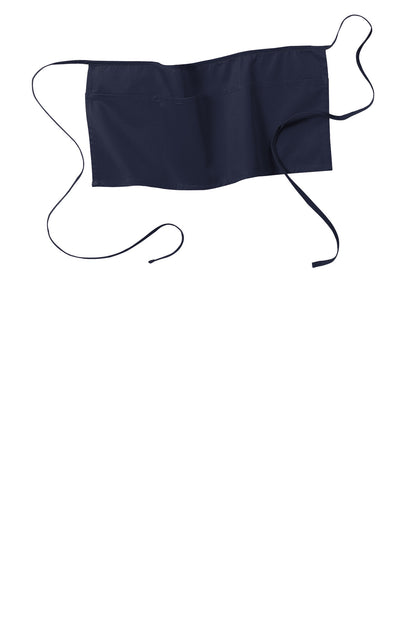 Front View of Navy Port Authority Waist Apron with Pockets. A515 plain