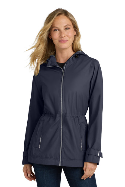 Front View of Navy Port Authority Women's Northwest Slicker. L7710 plain