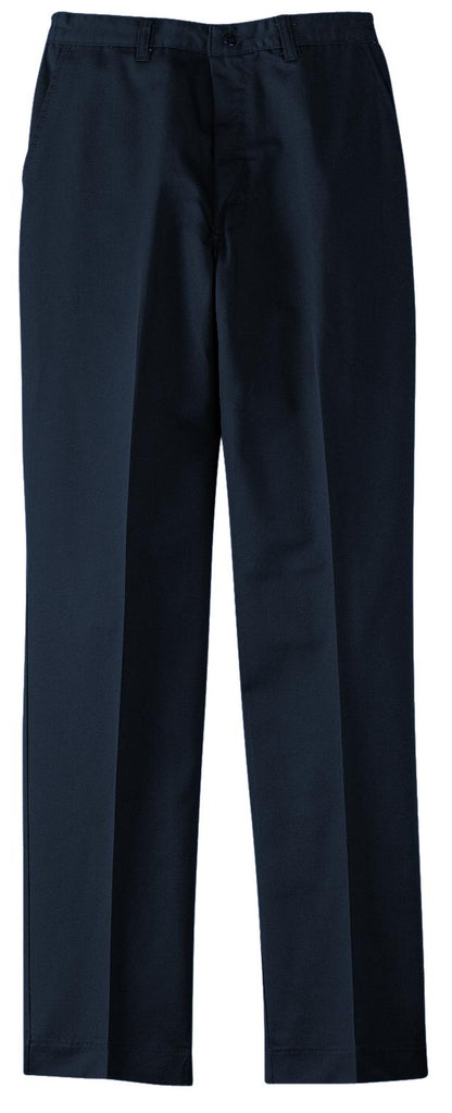 Front View of Navy Red Kap Elastic Insert Pant. PT60 plain