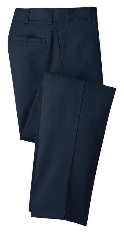 Front View of Navy Red Kap Industrial Work Pant. PT20 plain