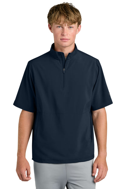 Front View of Navy Richardson Barrage Wind Shirt RA7400SSQ plain