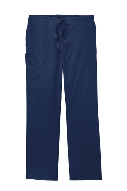 Front View of Navy Wink Unisex Tall WorkFlex Cargo Pant WW3150T plain