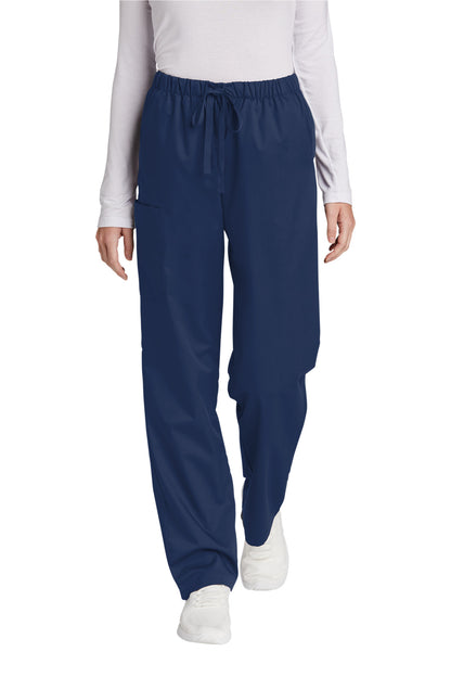 Front View of Navy Wink Women's Tall WorkFlex Cargo Pant WW4550T plain