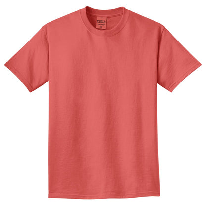 Front View of Nectar Port & Co Beach Wash Garment-Dyed Tee. PC099 plain