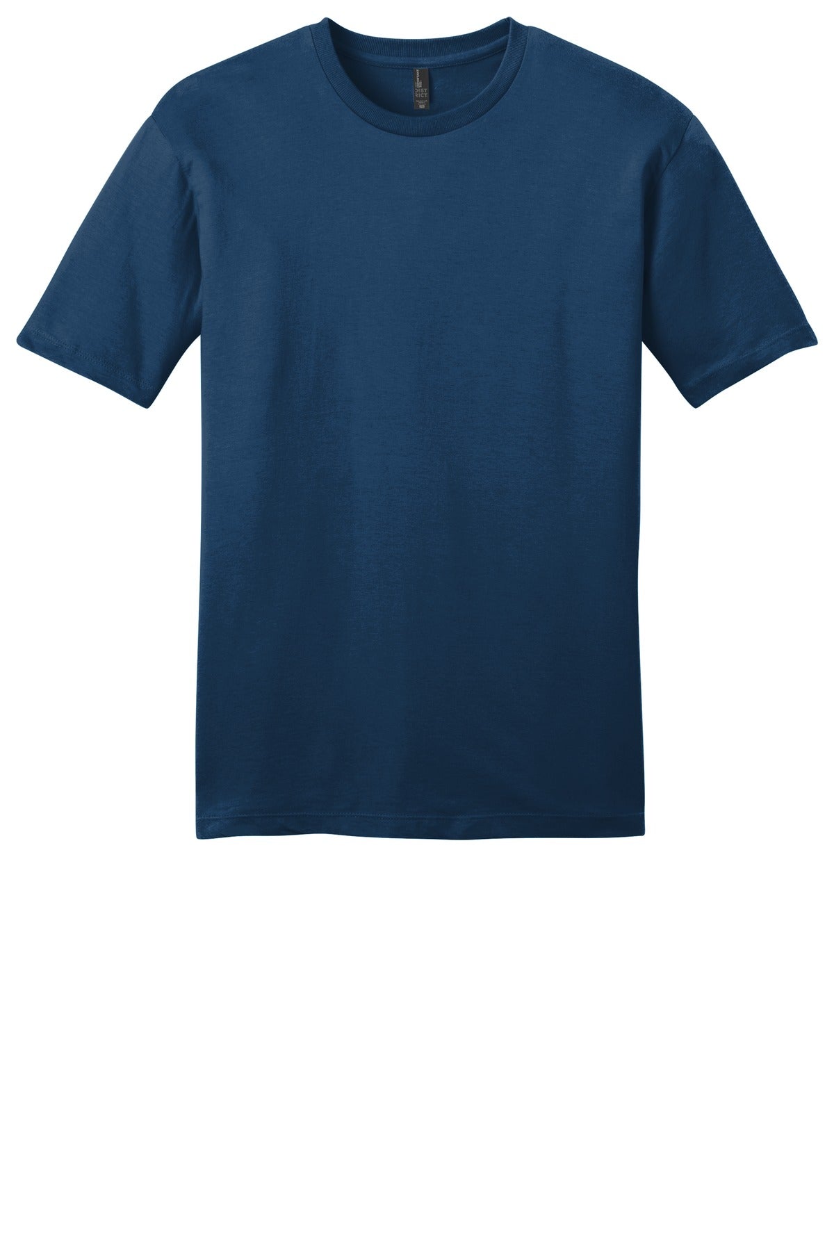 Front View of Neptune Blue District Very Important Tee . DT6000 plain