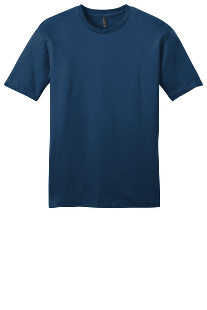 Front View of Neptune Blue District Very Important Tee . DT6000 plain