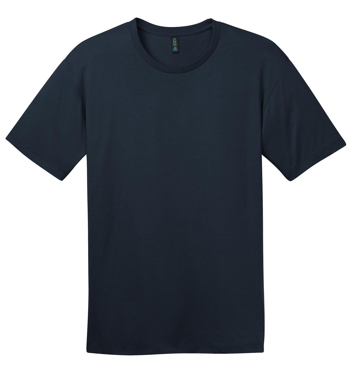 Front View of New Navy District Perfect Weight Tee. DT104 plain