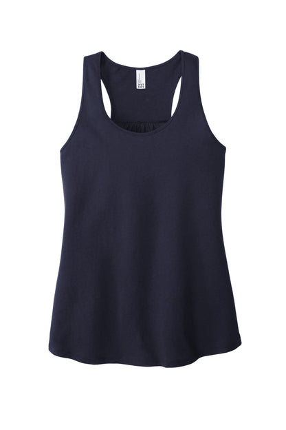 Front View of New Navy District Women's V.I.T. Racerback Tank DT6302 plain