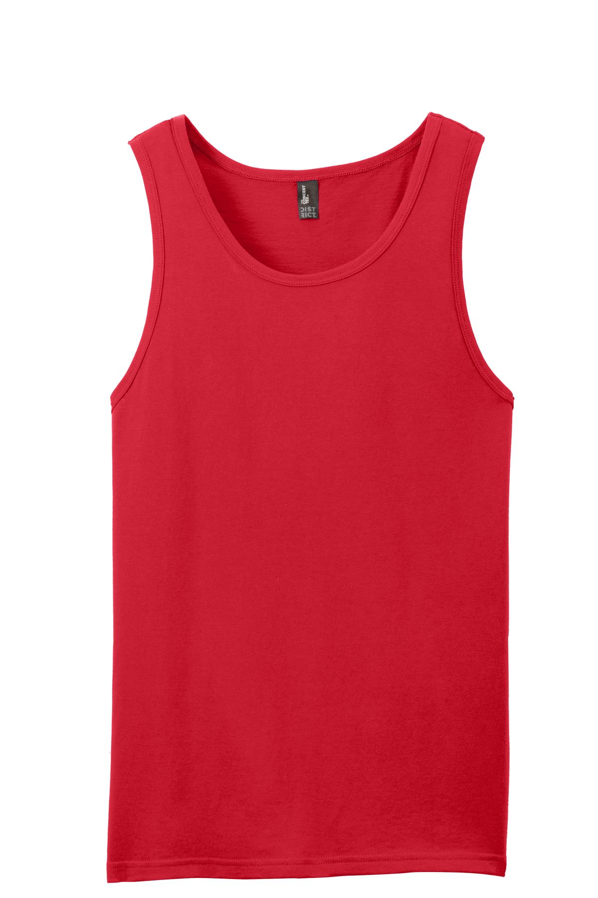 Front View of New Red District The Concert Tank . DT5300 plain