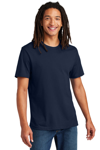 Front View of NghtSkyNvy Allmade Unisex Heavyweight Recycled Cotton Tee AL3000 plain