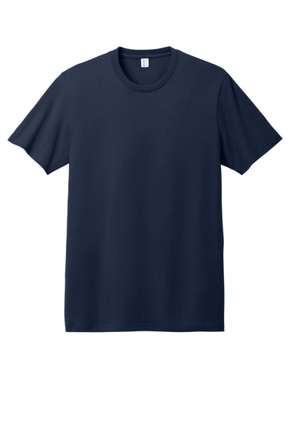 Front View of NghtSkyNvy Allmade Unisex Heavyweight Recycled Cotton Tee AL3000 plain