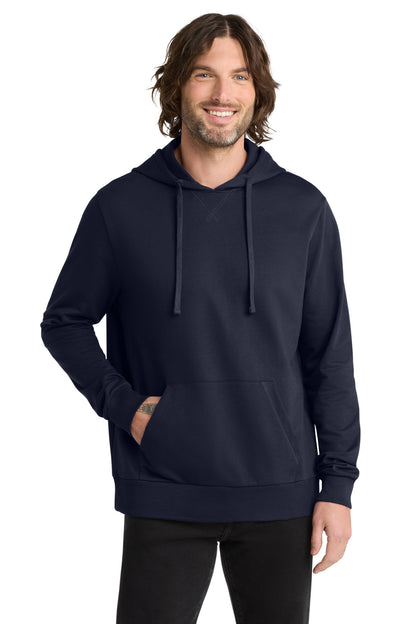 Front View of NghtSkyNvy Allmade Unisex Organic French Terry Pullover Hoodie AL4000 plain