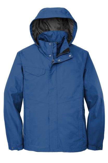 Front View of Night Sky Blue Port Authority Collective Outer Shell Jacket. J900 plain