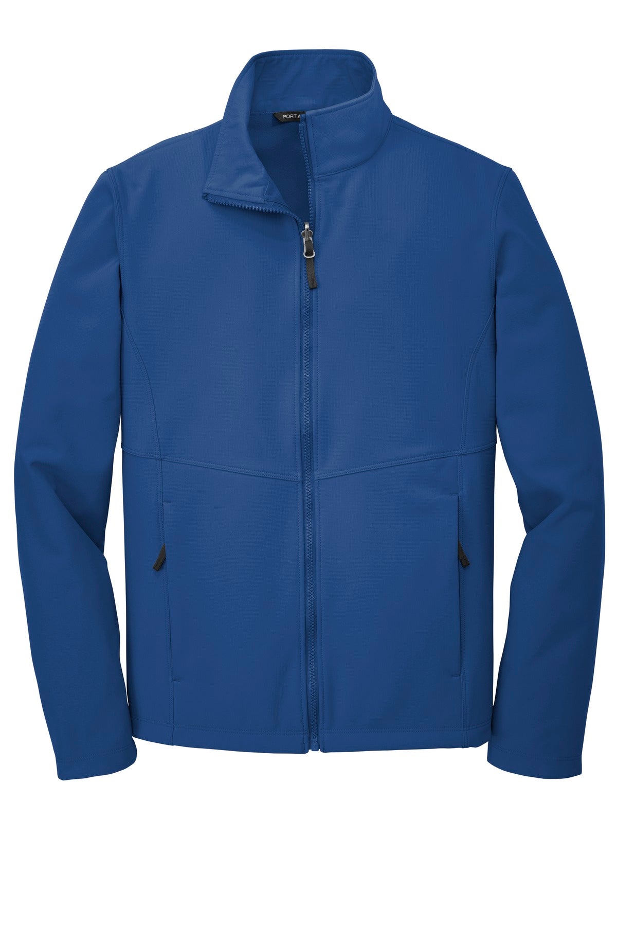 Front View of Night Sky Blue Port Authority Collective Soft Shell Jacket. J901 plain