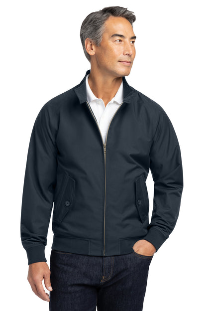 Front View of NightNavy Brooks Brothers Bomber Jacket BB18604 plain