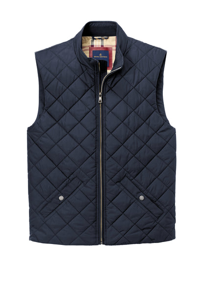Front View of NightNavy Brooks Brothers Quilted Vest BB18602 plain
