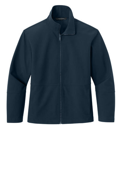 Front View of NightNavy Mercer+Mettle Women's Comfort Soft Shell Jacket MM7105 plain