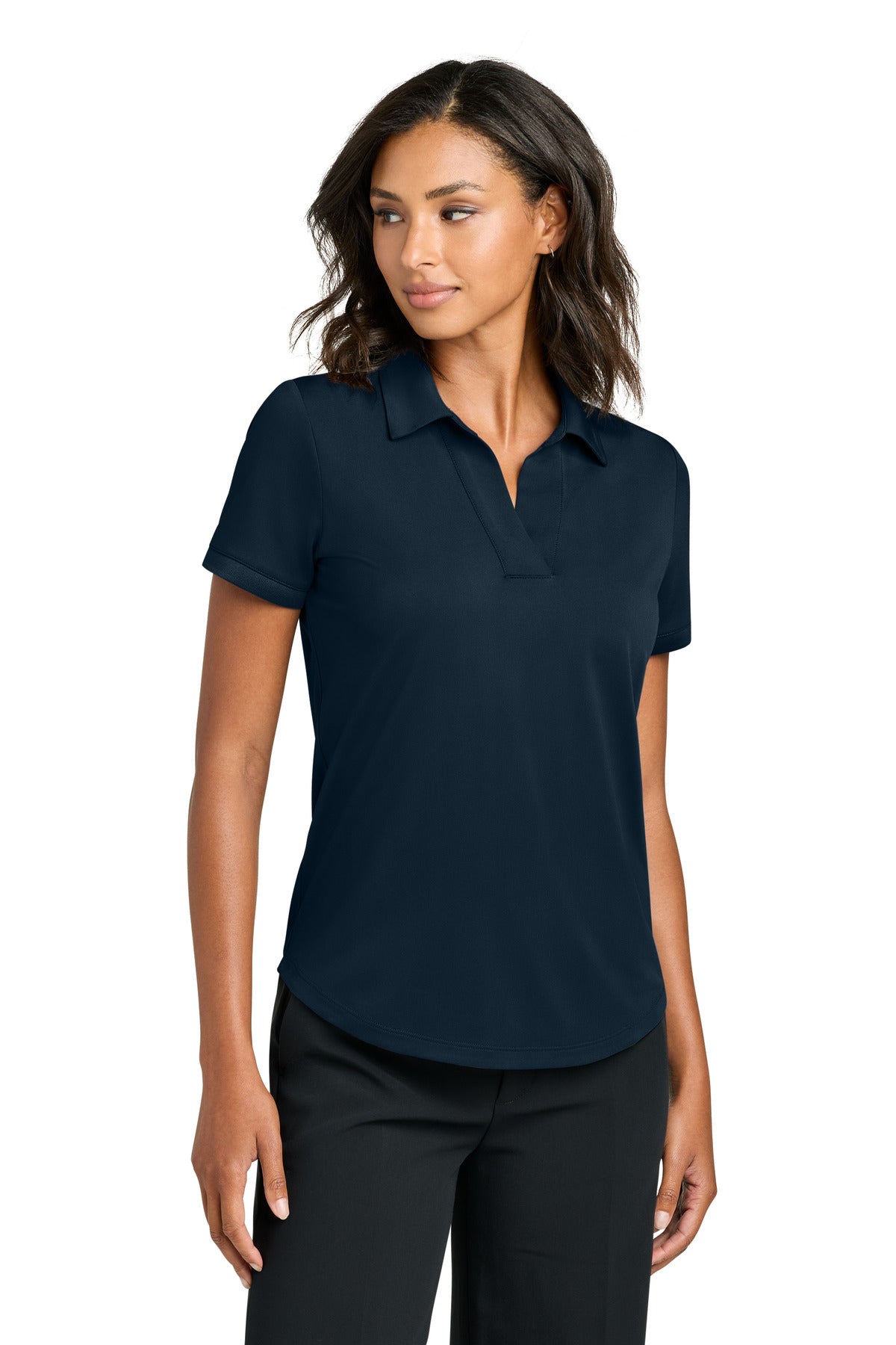 Front View of NightNavy Mercer+Mettle Women's Everyday Performance Polo MM1031 plain