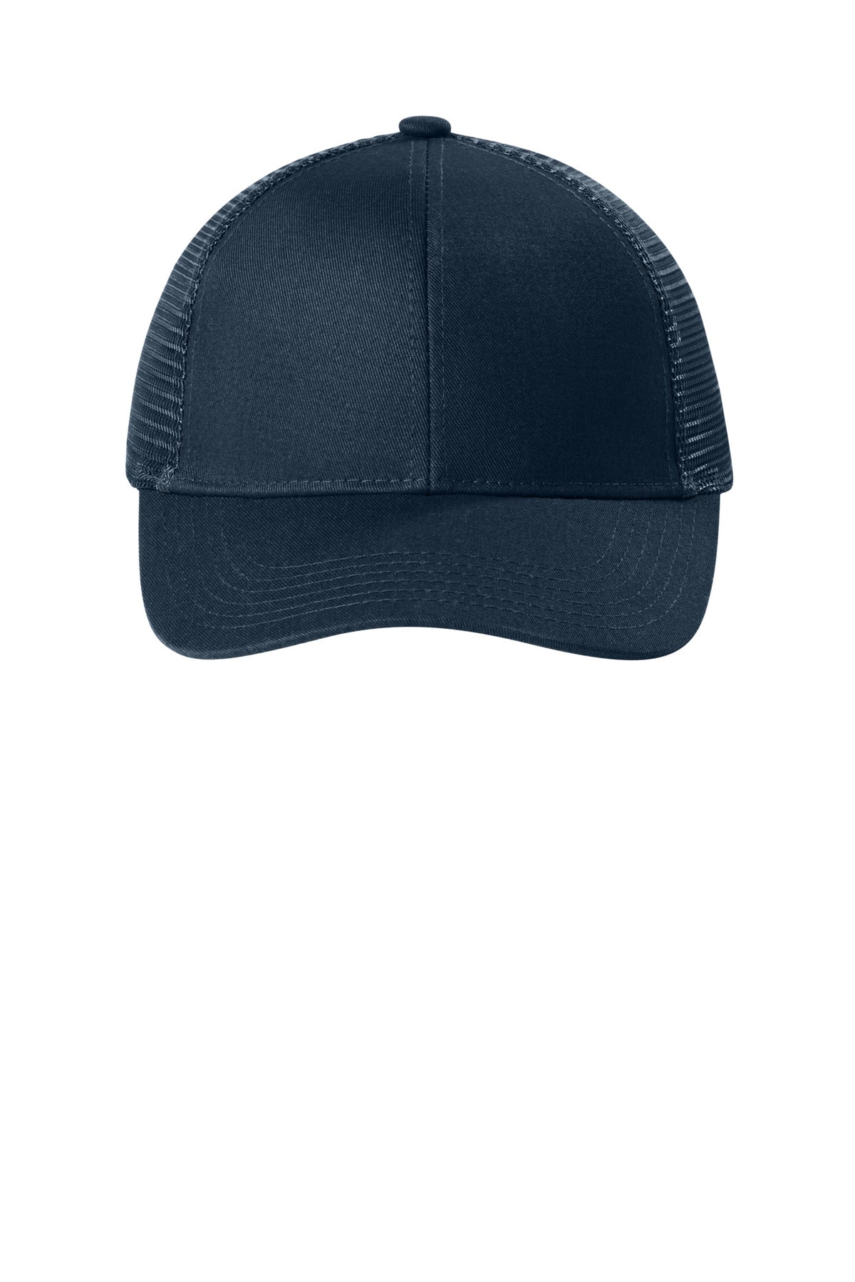 Front View of NightNavy Port Authority Adjustable Mesh Back Cap. C911 plain