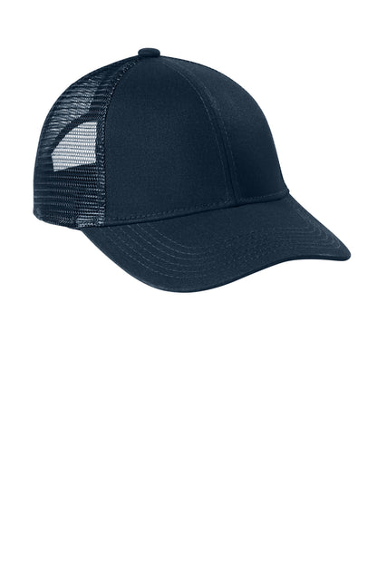 Front View of NightNavy Port Authority Adjustable Mesh Back Cap. C911 plain