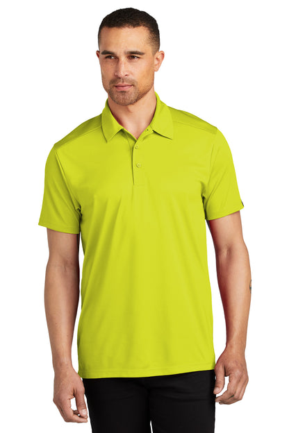 Front View of Nitro Yellow OGIO Framework Polo. OG125 plain