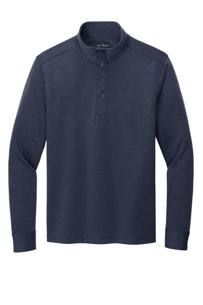 Front View of NvBlazerHt Brooks Brothers Mid-Layer Stretch 1/2-Button BB18202 plain