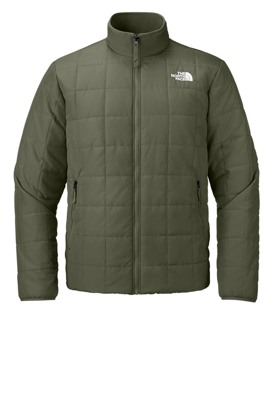 Front View of NwTaupeGn The North Face Iron Drift Quilted Jacket NF0A8JEV plain