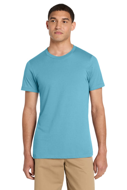 Front View of Ocean Blue BELLA+CANVAS Unisex Jersey Short Sleeve Tee. BC3001 plain