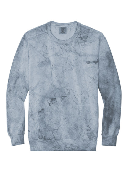 Front View of Ocean Comfort Colors Color Blast Crewneck Sweatshirt 1545 plain