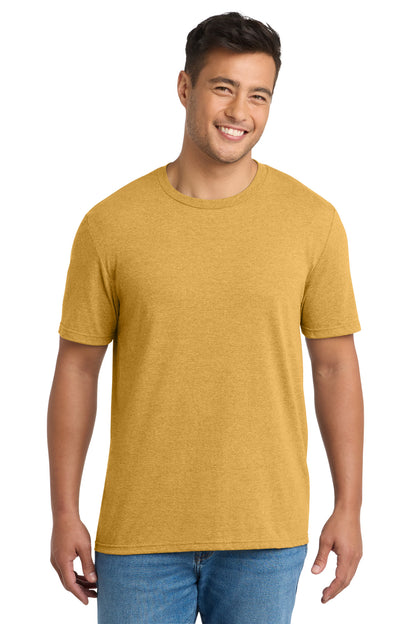 Front View of OchreYlwHr Port & Co Tri-Blend Tee. PC330 plain
