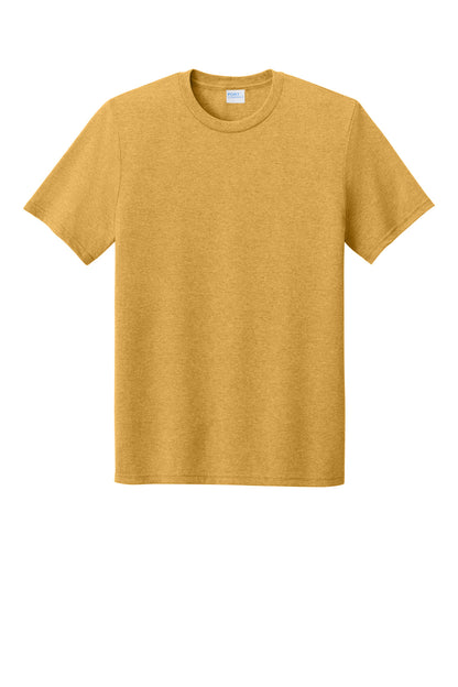 Front View of OchreYlwHr Port & Co Tri-Blend Tee. PC330 plain